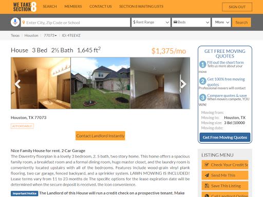 Section 8 and Affordable Rentals Android App