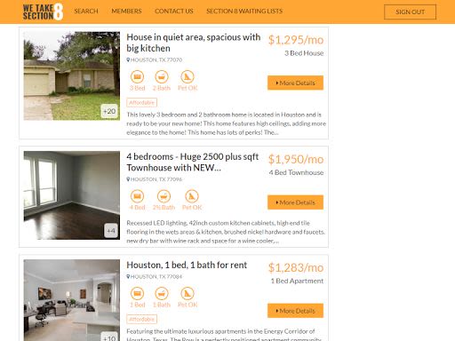 Section 8 and Affordable Rentals Android App